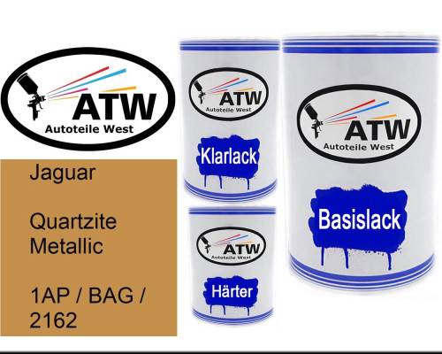 Jaguar, Quartzite Metallic, 1AP / BAG / 2162: 500ml Lackdose + 500ml Klarlack + 250ml Härter - Set, von ATW Autoteile West.